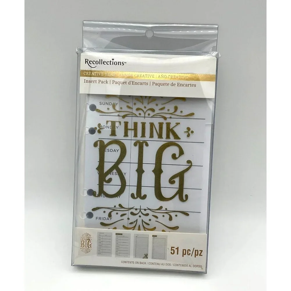 Recollections Creative Year Set of 3 Refill packs Journal Menu Planning  & More